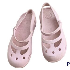 CROCS Shayna Mary Jane girl pastel pink size 12 @s1